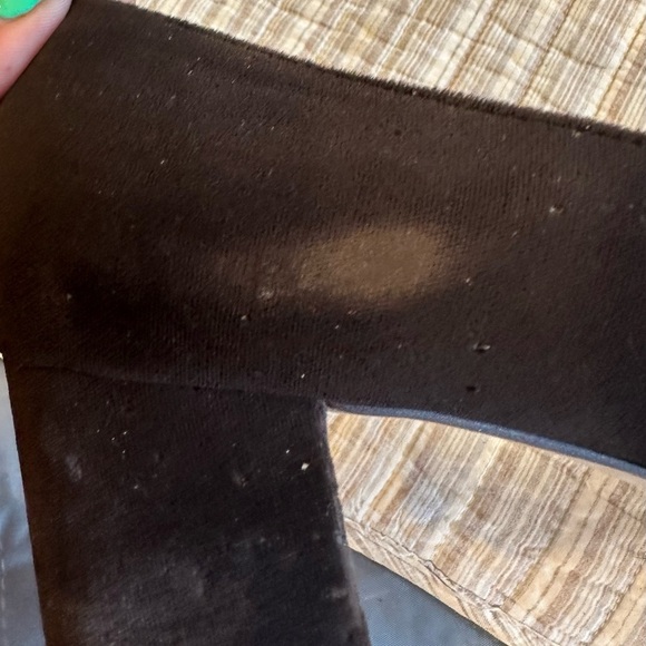 Vintage Brown Velvet Block Heel Loafers by Joan & David 10M Monica Sculpted - Picture 6 of 13